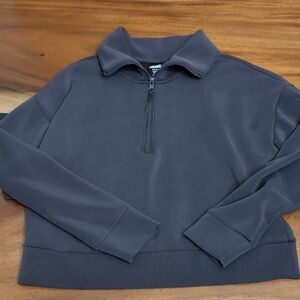 Avia Charcoal Quarter Zip Active Top XS 0–2 Super Soft